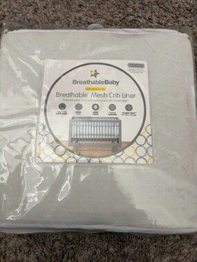 BreathableBaby Mesh Crib Liner White Unisex Mesh Material MPN 0241 for Crib